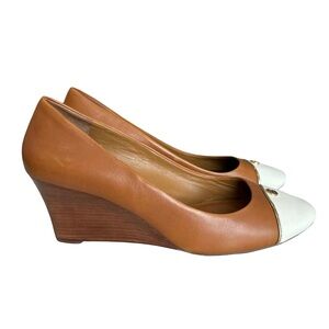 Tory Burch TIFFY Wedge Mason Leather Shoes